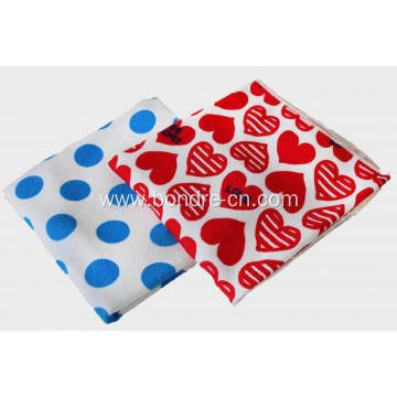 Hearts Printed Microfiber Bath Towel Beach Towel